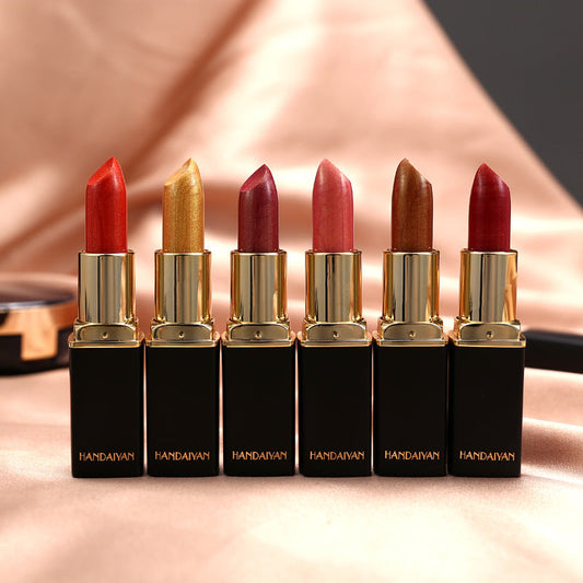 Shiny Metallic Lipstick Pearlescent Color Temperature Change Lipstick