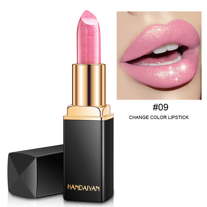 Shiny Metallic Lipstick Pearlescent Color Temperature Change Lipstick