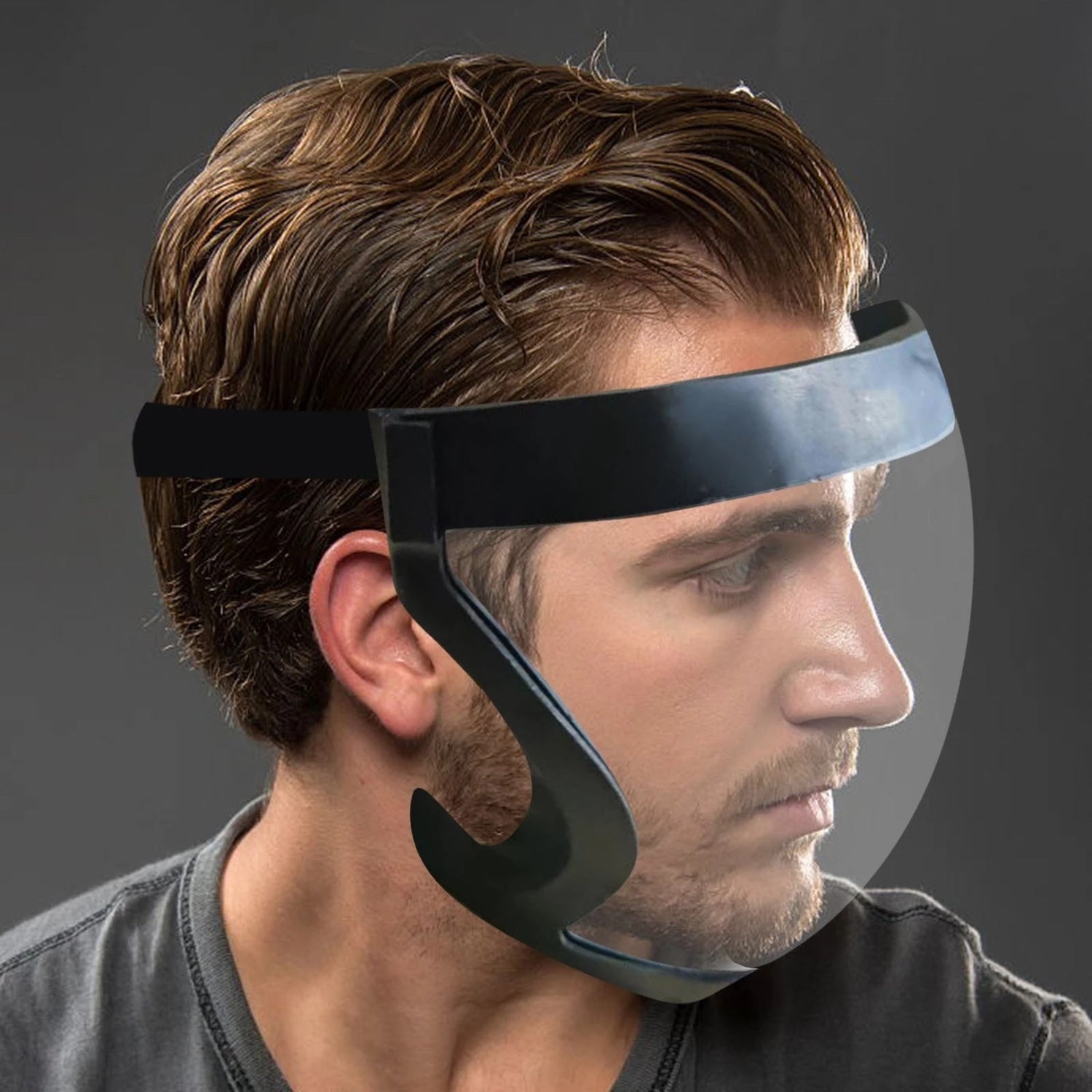 Full face mask transparent sports mask with edging - Optimal Fit