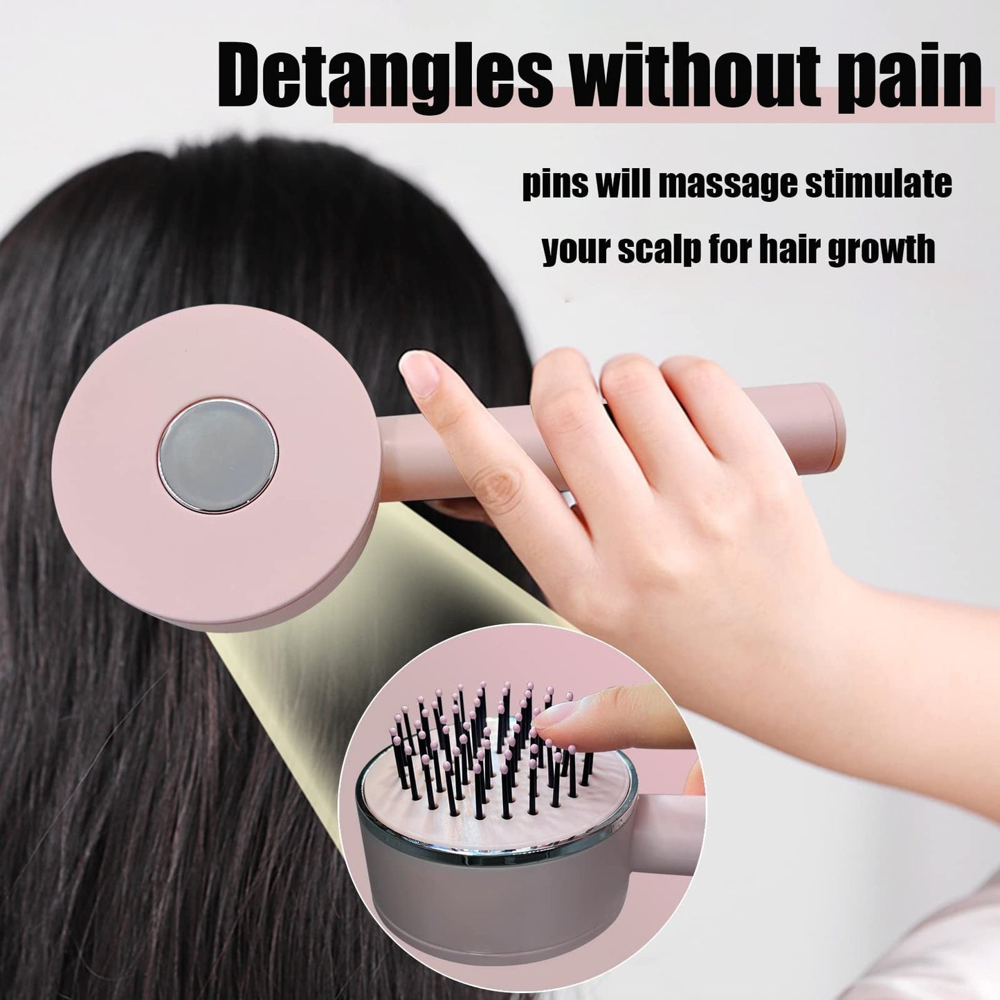 One-key Self-cleaning Hair Brush For Women Curly Hair Brush