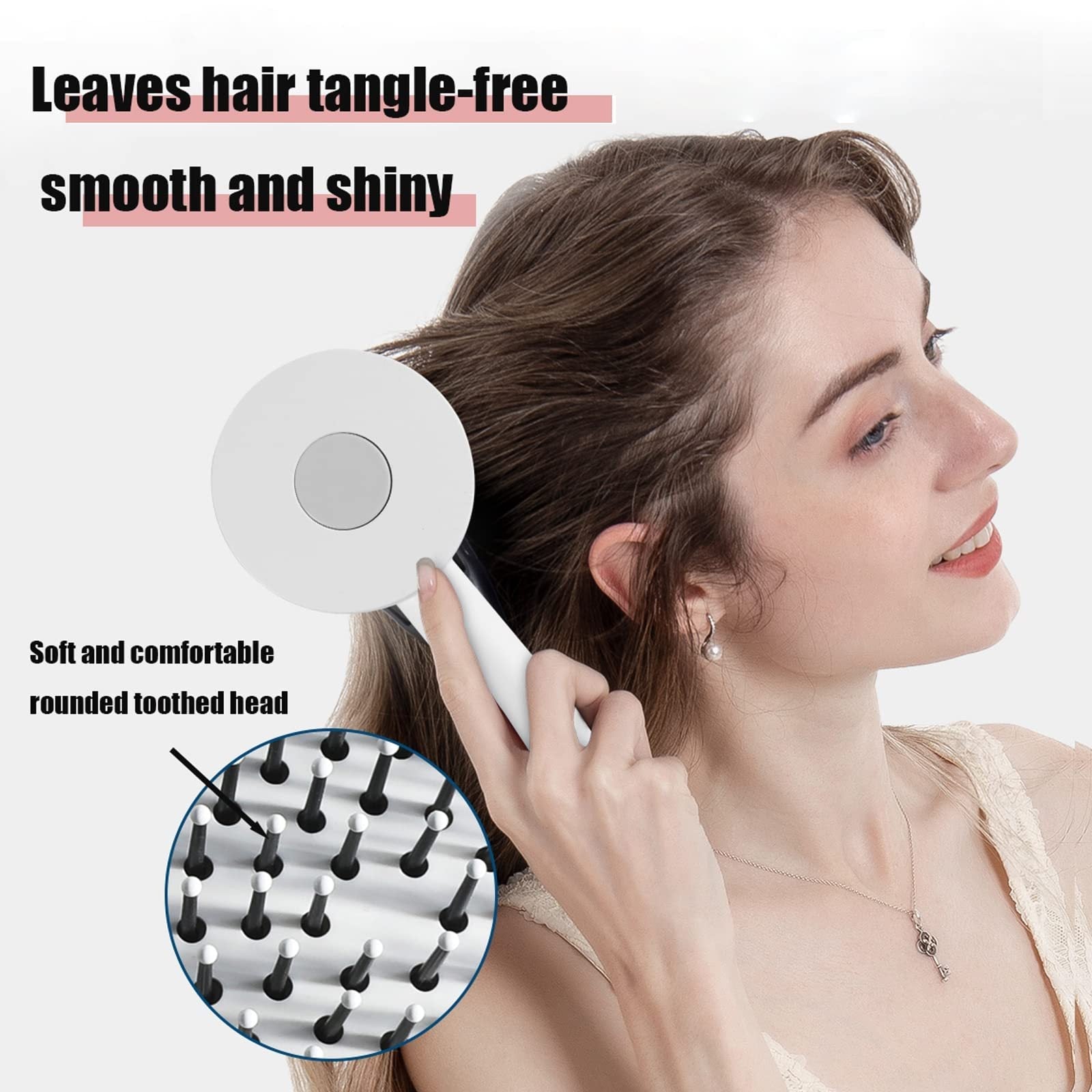 One-key Self-cleaning Hair Brush For Women Curly Hair Brush