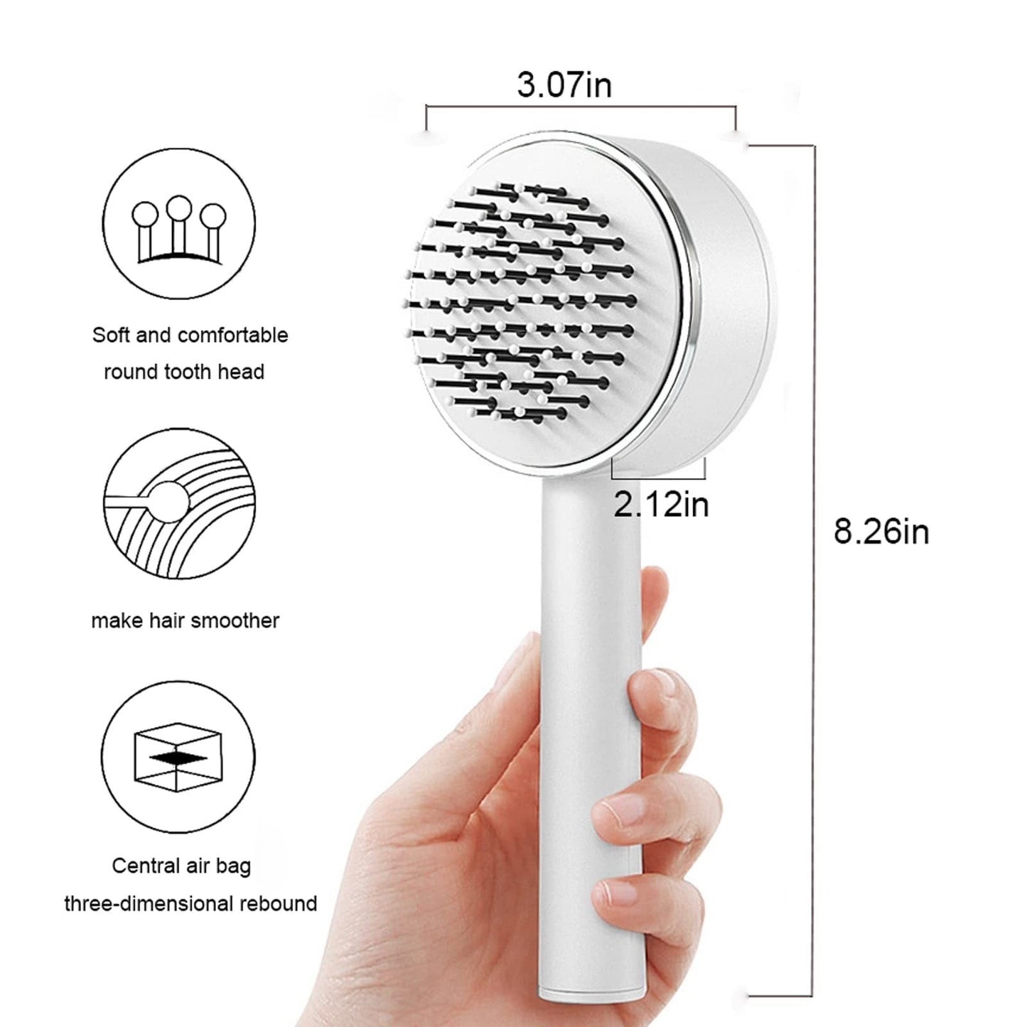 One-key Self-cleaning Hair Brush For Women Curly Hair Brush