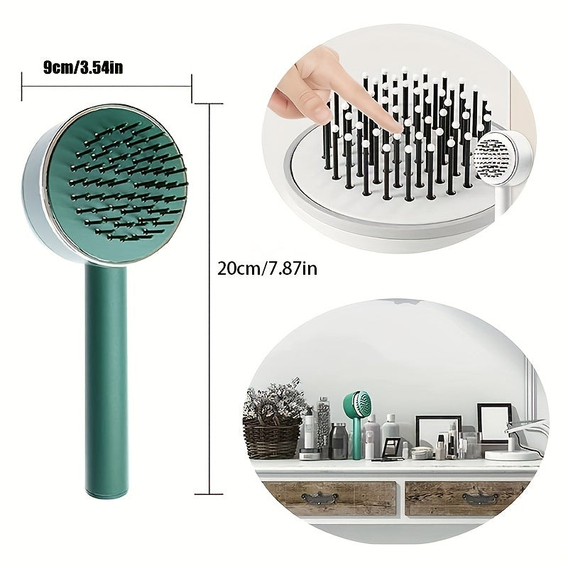 One-key Self-cleaning Hair Brush For Women Curly Hair Brush