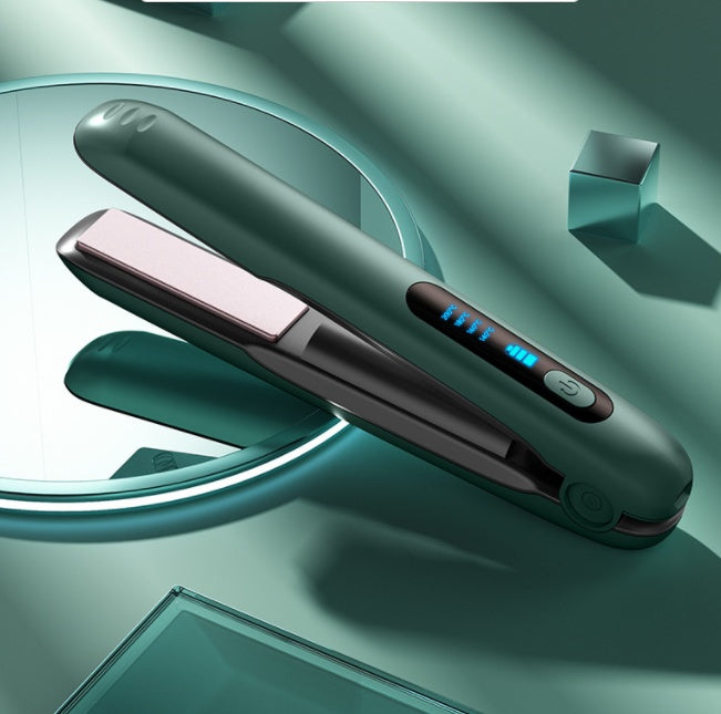 Wireless Hair Straightener Flat Iron Mini 2 IN 1 Roller