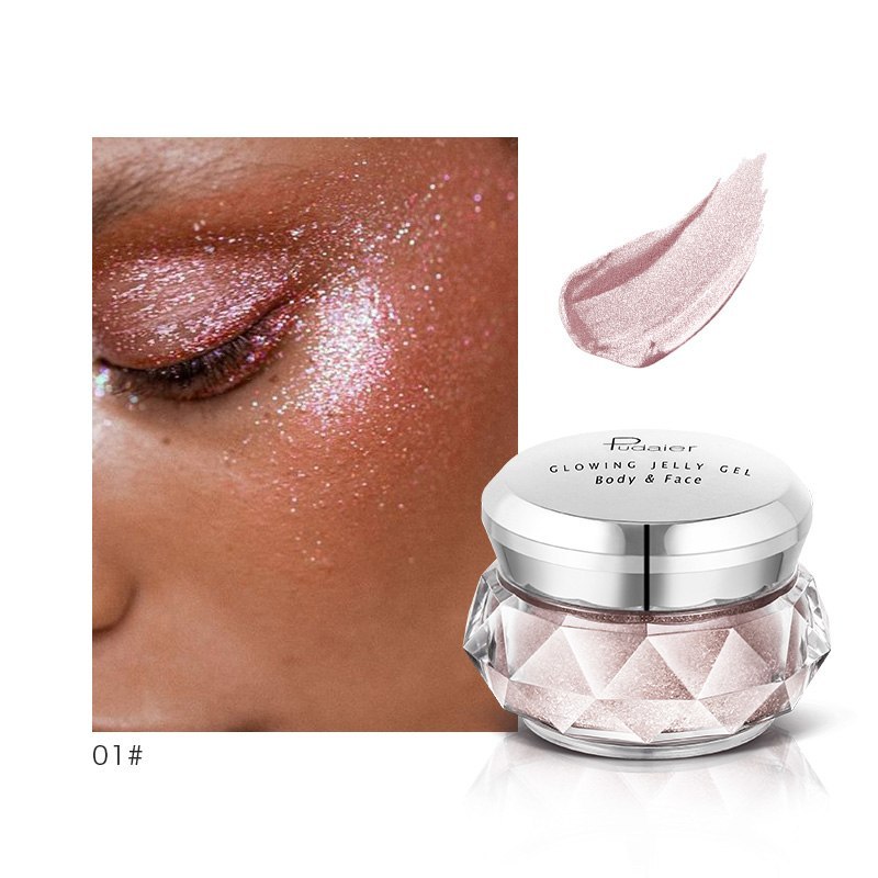 Face Highlighter Jelly Gel Mermaid Eyeshadow Glow Body Glitter Festival Makeup Iluminador Gold Liquid Highlighter BronzerFace Highlighter Jelly Gel Mermaid Eyeshadow Glow Body Glitter Festival Makeup Iluminador Gold Liquid Highlighter Bronzer