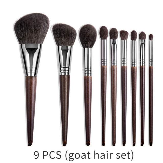 Natural Makeup Brushes Set Eyeshadow Make Up Brush Goat - 24 piece set