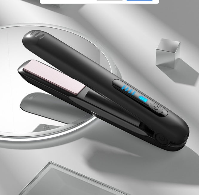 Wireless Hair Straightener Flat Iron Mini 2 IN 1 Roller