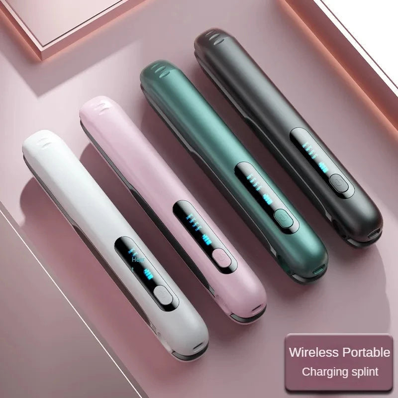 Wireless Hair Straightener Flat Iron Mini 2 IN 1 Roller