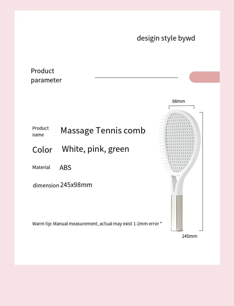 Hair Comb Tennis Racket Fluffy Combs High Skull Top Hair Artifact Airbag Cushion Massage