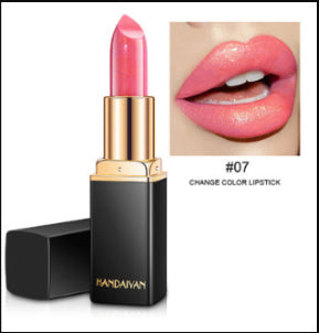 Shiny Metallic Lipstick Pearlescent Color Temperature Change Lipstick