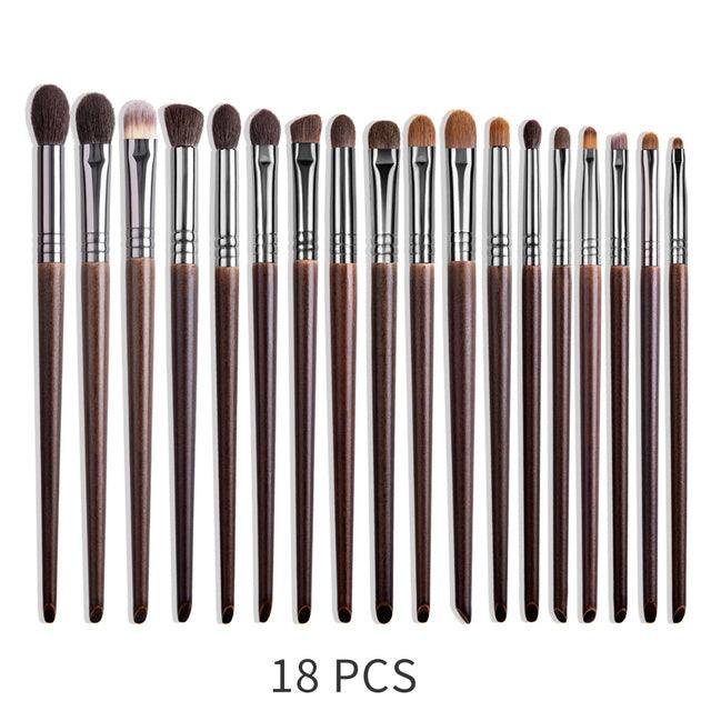 Natural Makeup Brushes Set Eyeshadow Make Up Brush Goat - 24 piece set